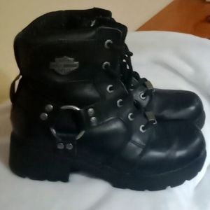 Harley Davidson Women's Black Leather boots